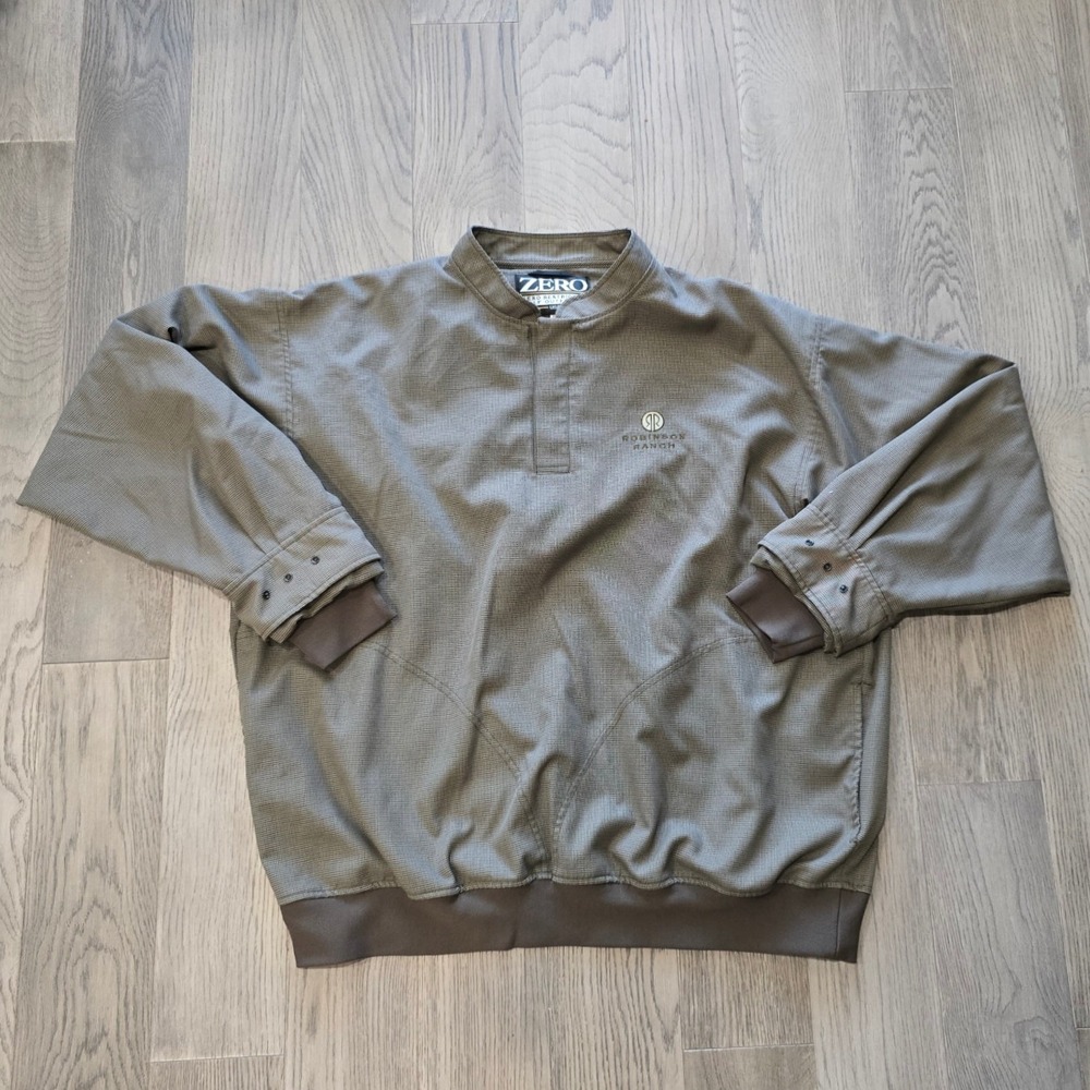 Zero Restriction Quarter Snap Pullover Brown Houn… - image 3